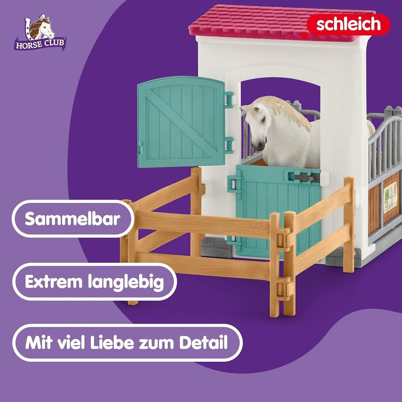 schleich 42569 Pferdebox zum modularen Reiterhof, für Kinder ab 5-12 Jahren, HORSE CLUB - Spielset