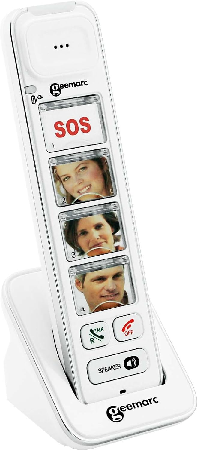 Geemarc Senior Pack - Verstärktes Festnetztelefon und zusätzliche Mobilteile mit Anrufbeantworter un