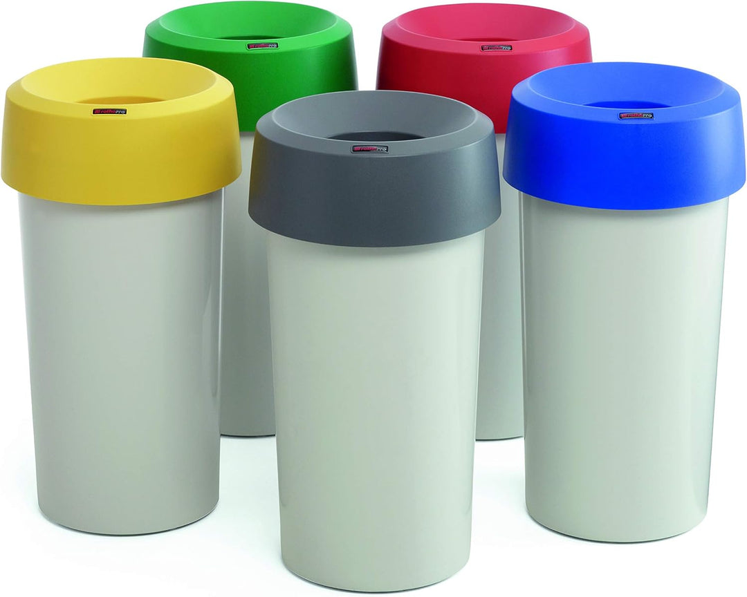 Rotho Modo Mülleimer 50l ohne Deckel, Kunststoff (PP) BPA-frei, grau, 50l (38,0 x 38,0 x 65,0 cm) Ei