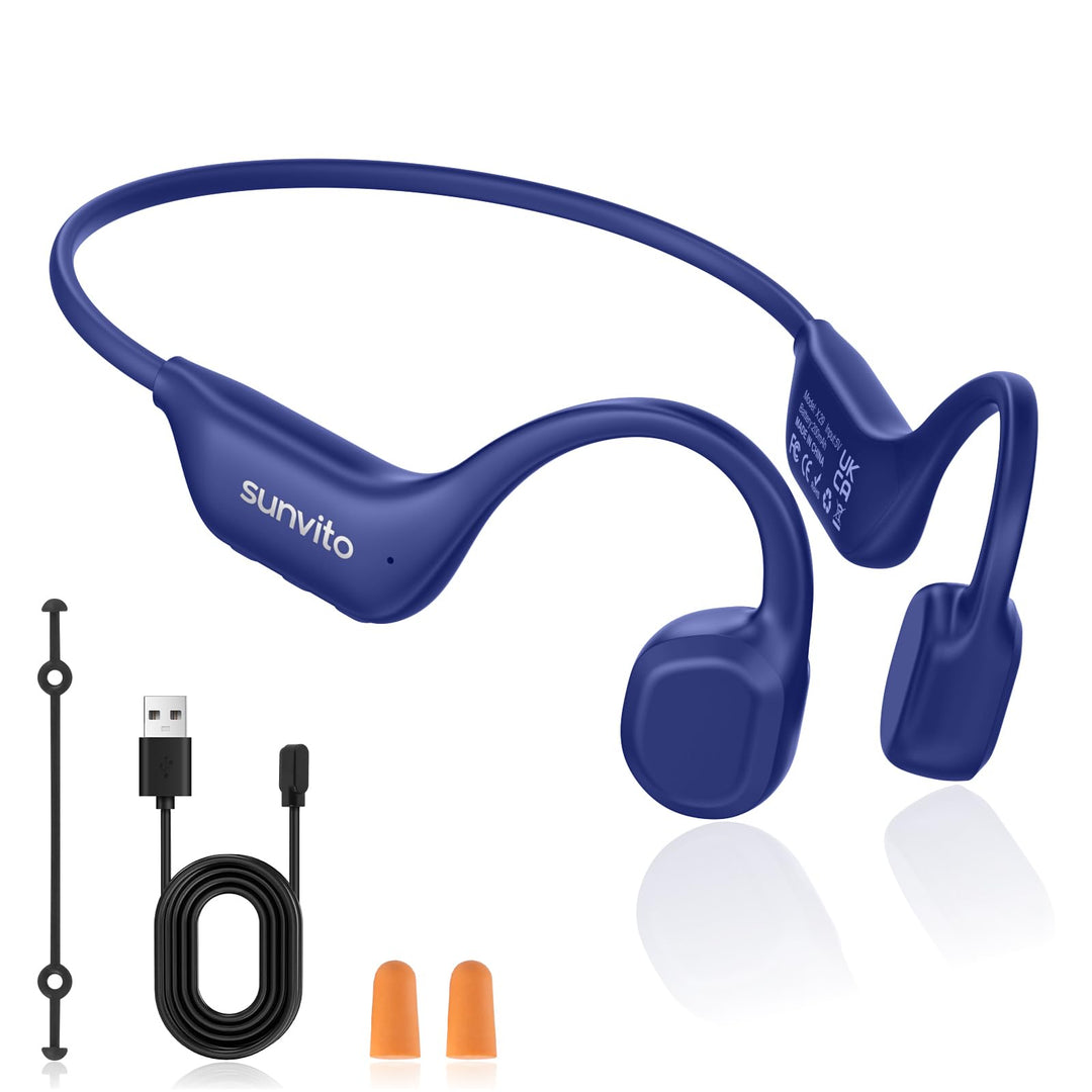 Knochenschall Kopfhörer Bluetooth 6.0, offene Bluetooth-Funkkopfhörer für Sport, wasserdichte, leich