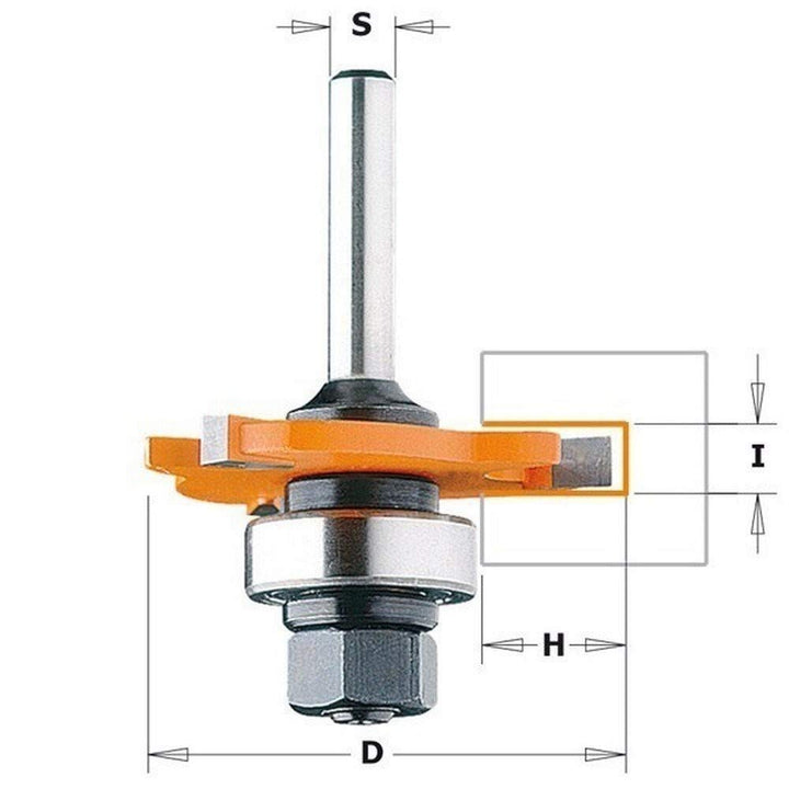 CMT ORANGE TOOLS 922.350.11B - SCHLITZFRÄSER MIT ANLAUFLAGES=12 D=47.6X5