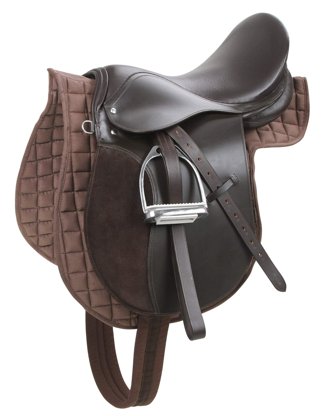 Kerbl 32198 Hafl.-Sattelset braun (incl.Gurt,Decke,Steigbügel,-riemen) braun Haflinger: 17.5 inches,