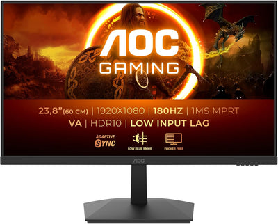 AOC Gaming 24G15N - 24 Zoll Full HD Monitor, 180 Hz, 1ms, Adaptive Sync (1920x1080, HDMI 2.0, Displa