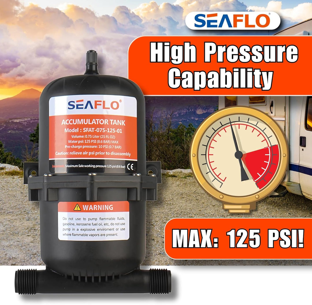 SEAFLO Wasserpumpe für Akkumulator, 125 psi, 666 g