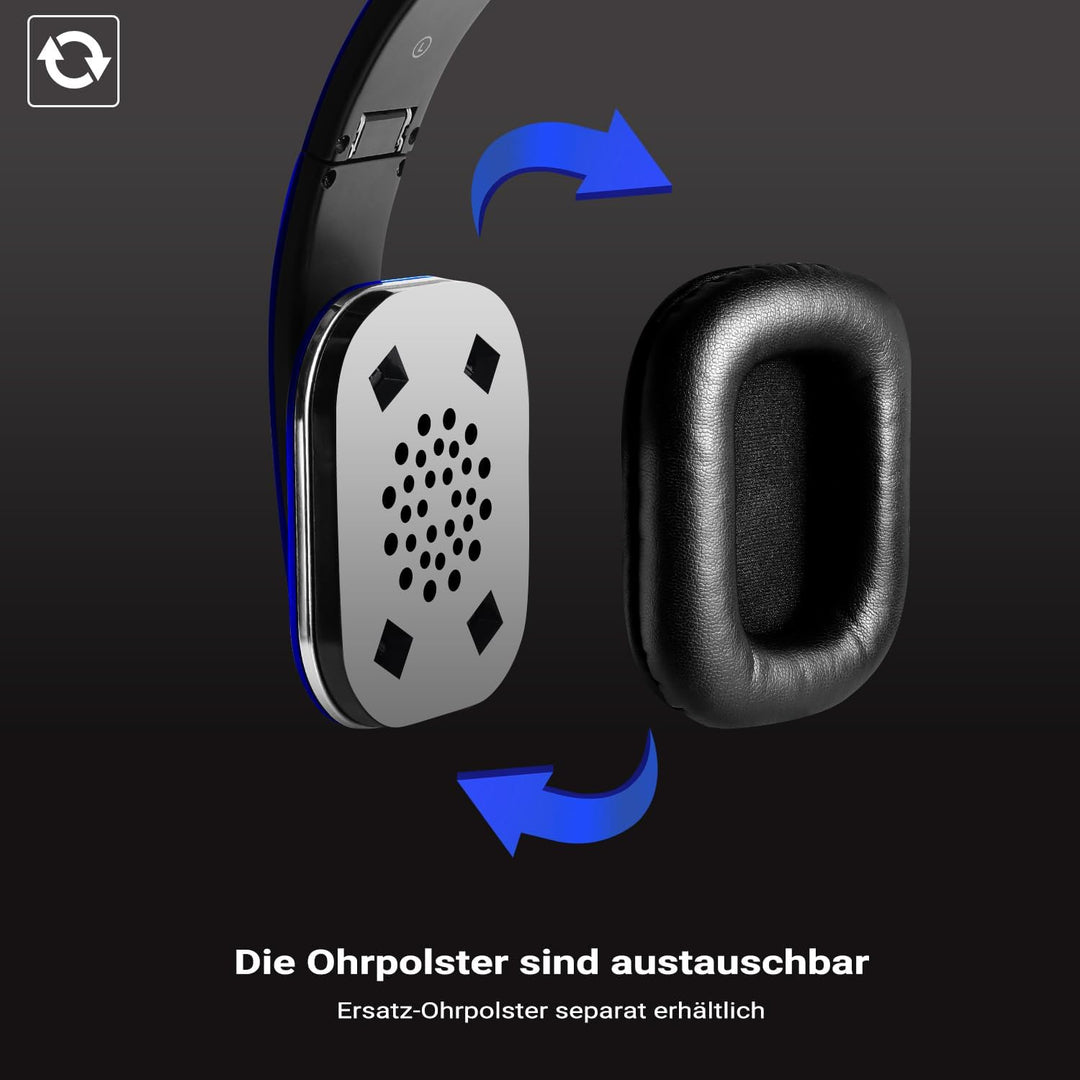 August EP650 - Bluetooth Kopfhörer v4.2 NFC mit aptX Low Latency - Stereo Over Ear Headphones Audio