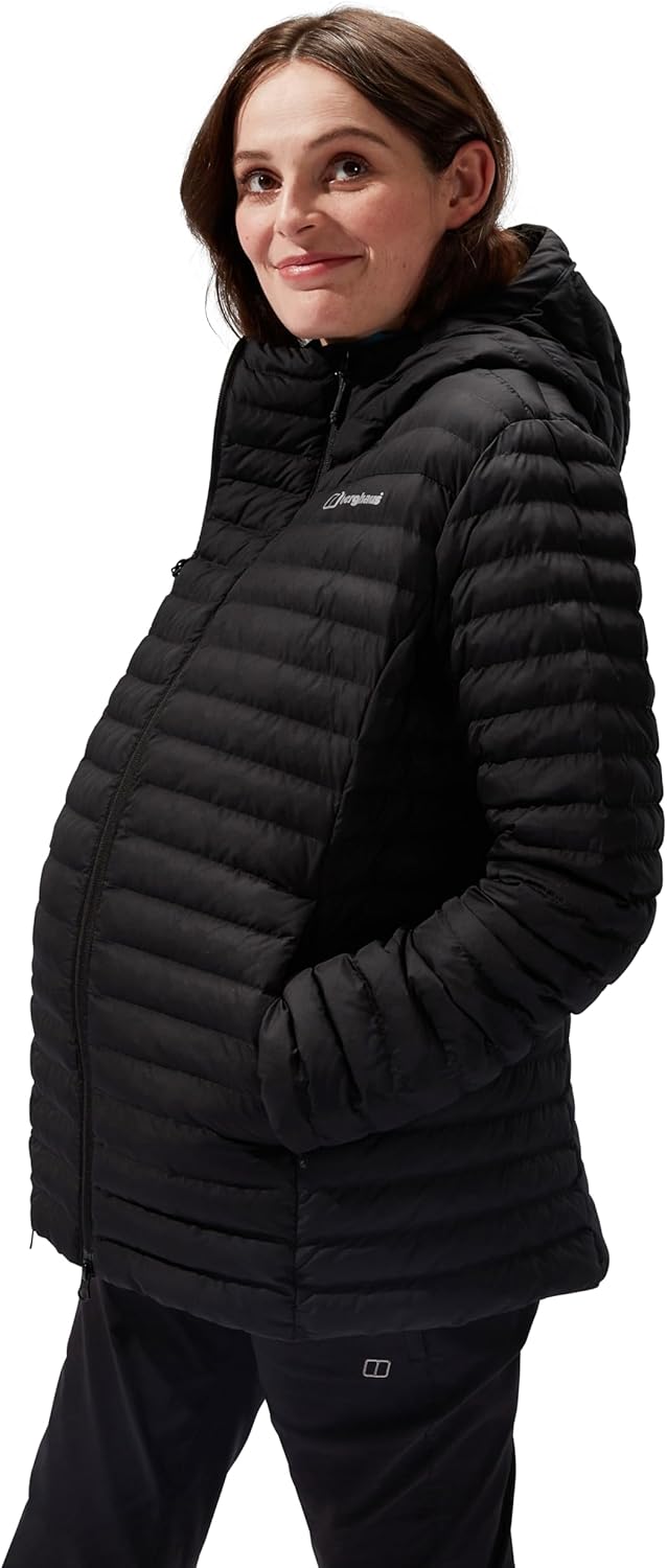 Berghaus Damen Nula Hooded Maternity 2in1 Jacket 36 Schwarz, 36 Schwarz