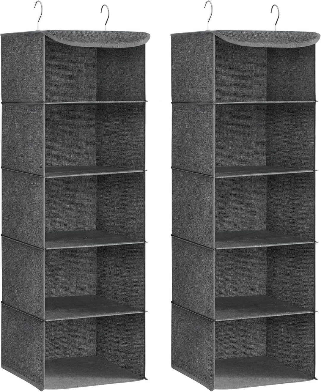 SONGMICS Hängeorganizer, 2er Set, Schrank-Organizer, Hängeregal, Hängeaufbewahrung, faltbar und plat
