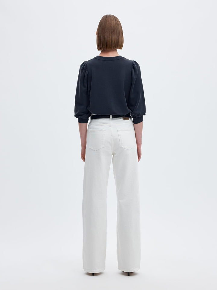 SELECTED FEMME Female Sweatshirt Puffärmel, Dark Sapphire