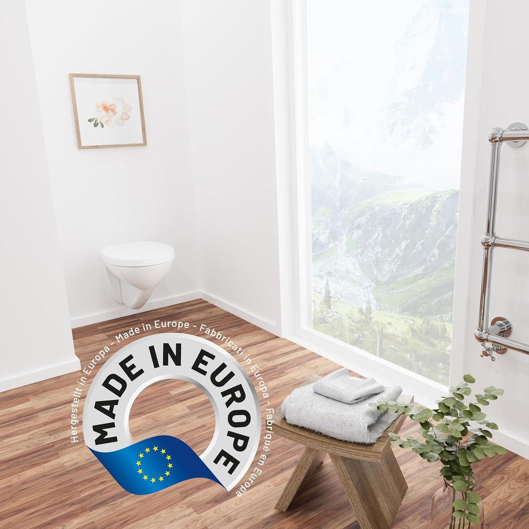 LUVETT® WC-Sitz inkl. 3 Edelstahl Montagelösungen & Absenkautomatik Softclose, Made in EU, antibakte