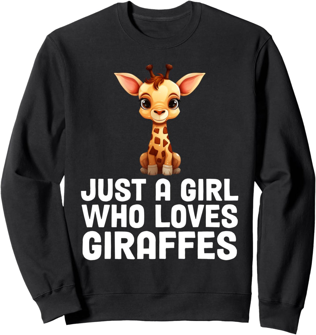 Nur ein Mädchen, das Giraffen liebt Sweatshirt