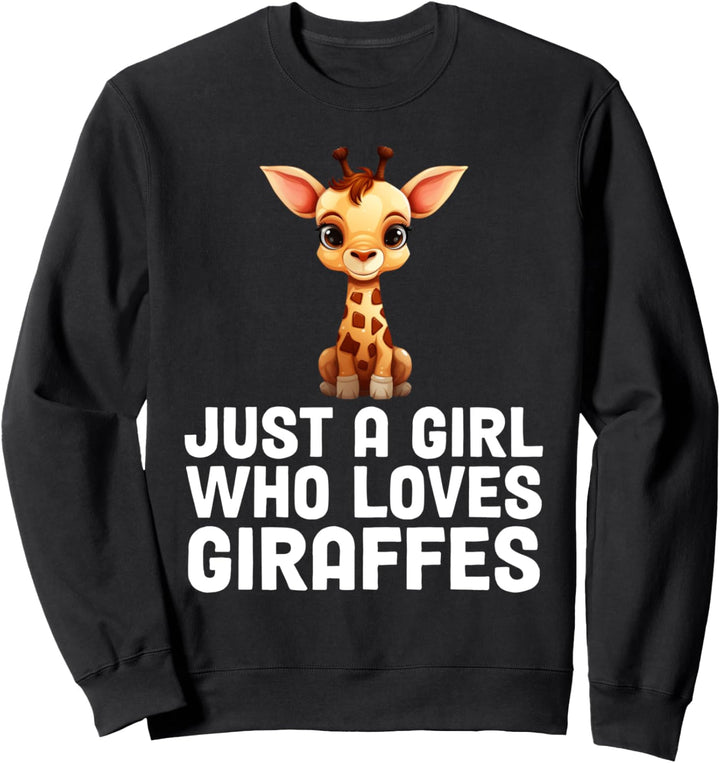 Nur ein Mädchen, das Giraffen liebt Sweatshirt