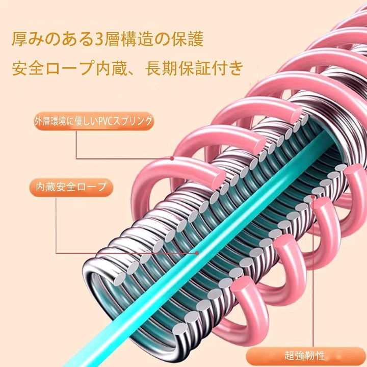 Hula Hoop Reifen Erwachsene für Erwachsene (1,65 kg) mit Federdesign, höherer Kalorienverbrauch, rüc