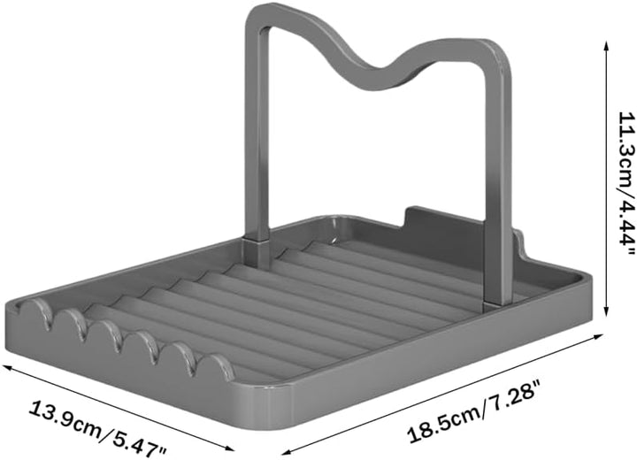 DONGKER Topfdeckelhalter & Kochlöffelablage in einem, Topfdeckel Organizer für Topfdeckel mit Einem