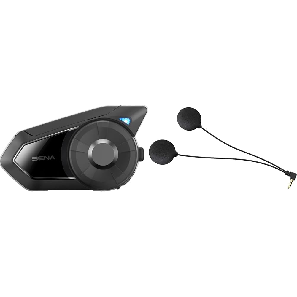 Sena 30K Bluetooth Headset für Motorräder/Mesh Kommunikationssystem mit HD Lautsprechern, Schwarz, E