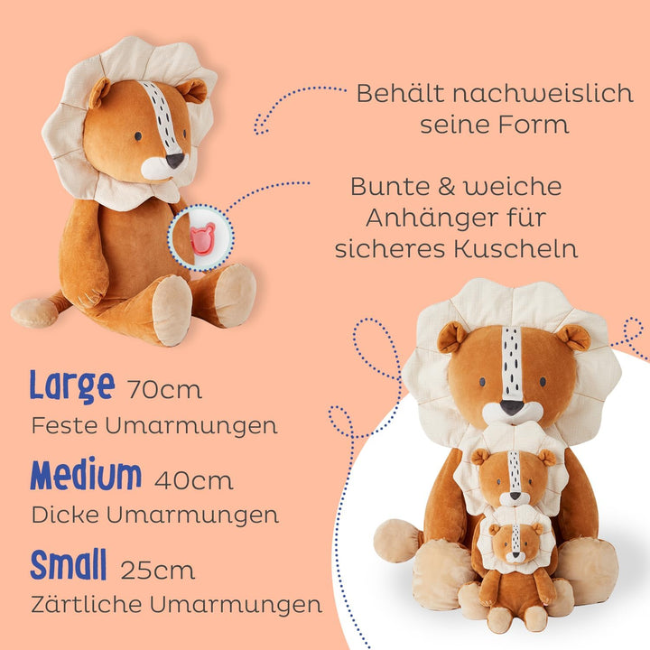 Noukie's - Plüsch für Kinder - Kuscheltier Medium Babou - Schmusetuch Bio-Baumwolle - Grösse für Kin
