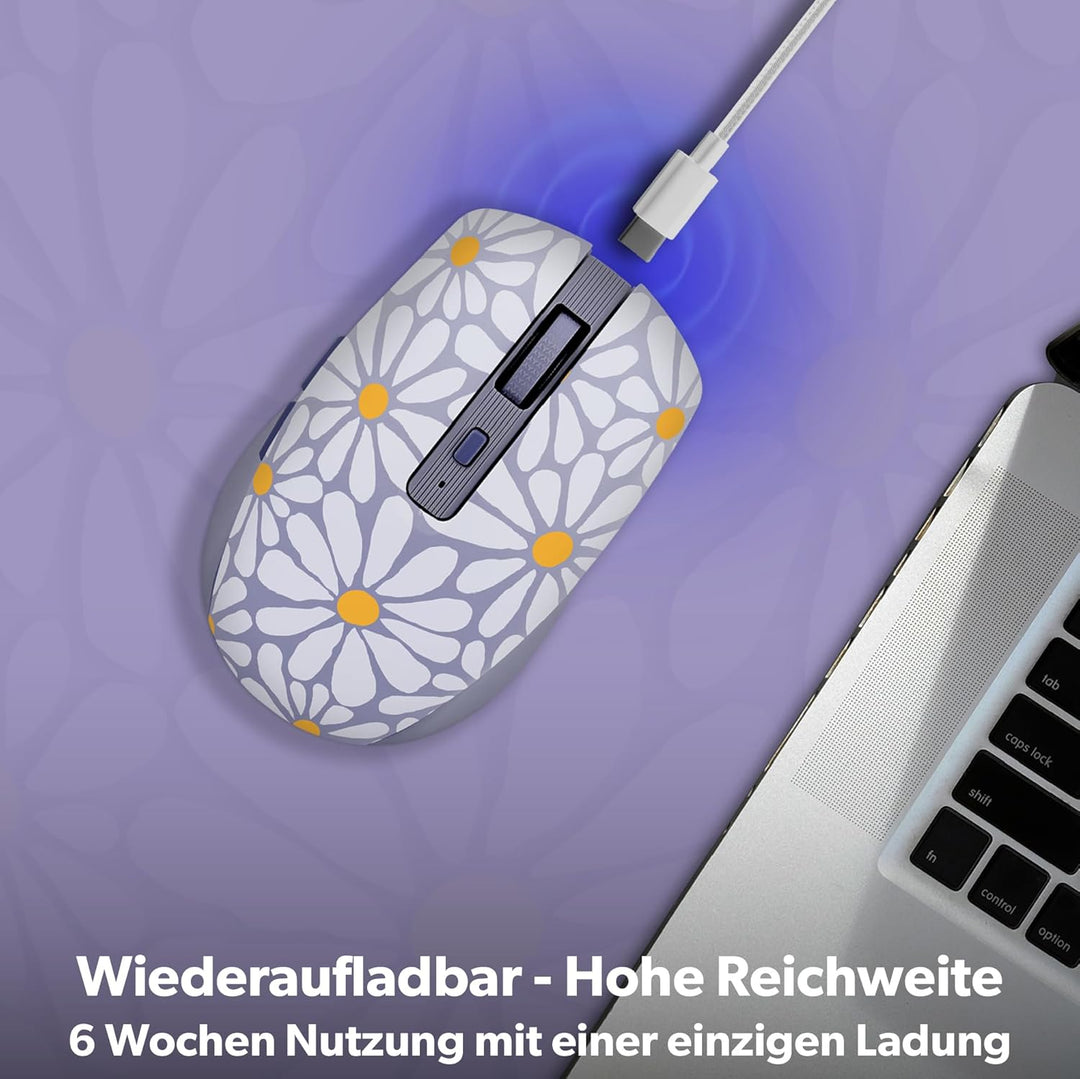 T'nB - Kabellose Maus, Dual Mode Bluetooth und USB-A, Wiederaufladbar, Lange Akkulaufzeit, Leise, 16