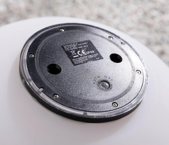 Dehner Solarkugel, Echtglas-Optik, weiss, 41.5 x 41 x 40.5 cm