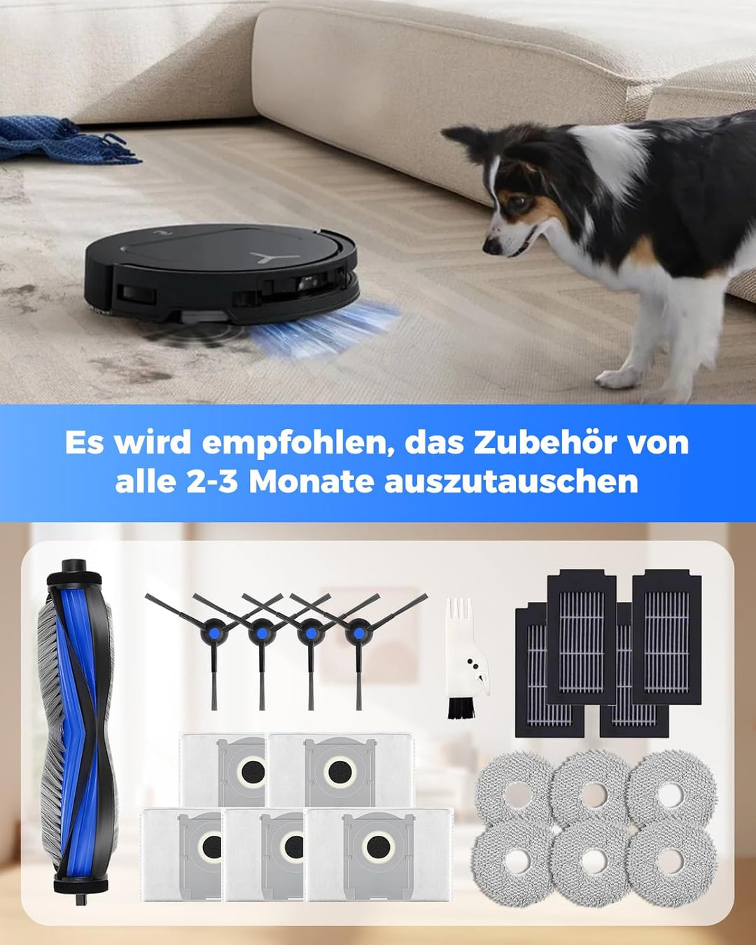 T50 PRO OMNI Gen2 Zubehör für Ecovacs Deebot T50 PRO OMNI Gen2/T50 PRO OMNI/T50 OMNI/T50 Omni Gen2,