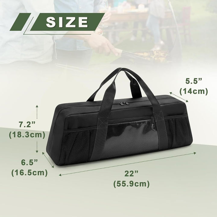 Generisch Grillzubehör-Tasche | Aufbewahrungsbox Für Grillutensilien 56 X 17 X 18 cm,Grosse Aufbewah