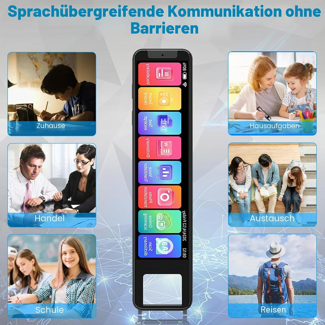 Scan Übersetzerstift, Online 134 Sprachen Scan Reader Pen Lesestift, 4 Zoll Touchscreen Übersetzungs