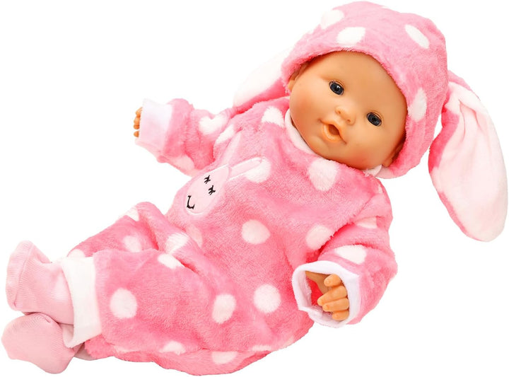 Miunana Kleidung Bekleidung Outfits Schlafanzug für Baby Puppen, Pink Puppenkleidung 35-43 cm mit Kl