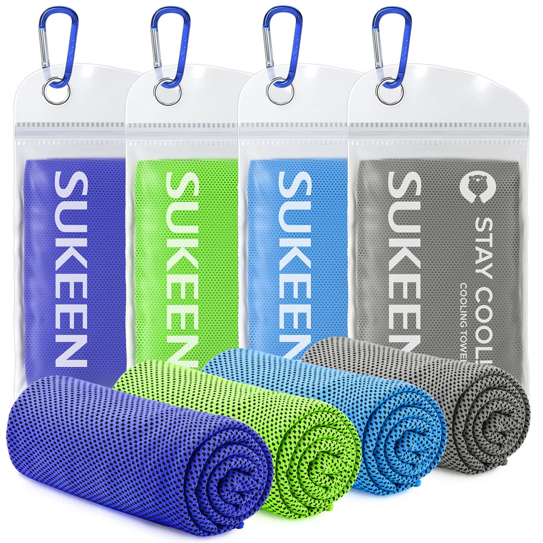 Sukeen Kühltuch Set, kühlendes Handtuch Kühltücher Hals, Handtuch kühlend, Cooling Towel, Kühltücher