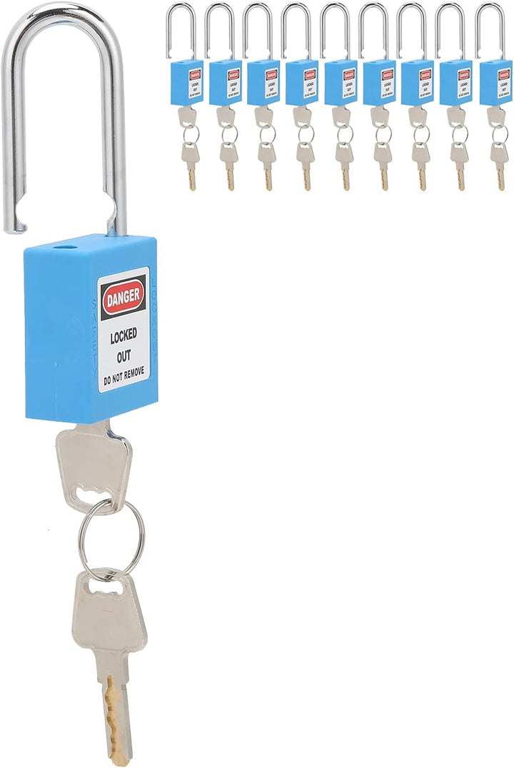 Lockout Tagout Schlösser 10 Sätze Sicherheitsvorhängeschlösser Stahlträgerisoliertes Korrosionsschut