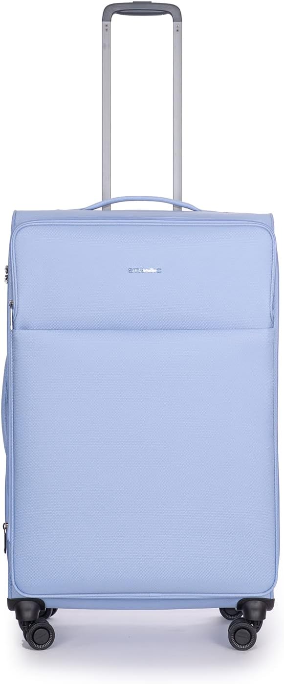 Stratic Light + Koffer Weichschale Reisekoffer Trolley Rollkoffer gross, TSA Kofferschloss, 4 Rollen