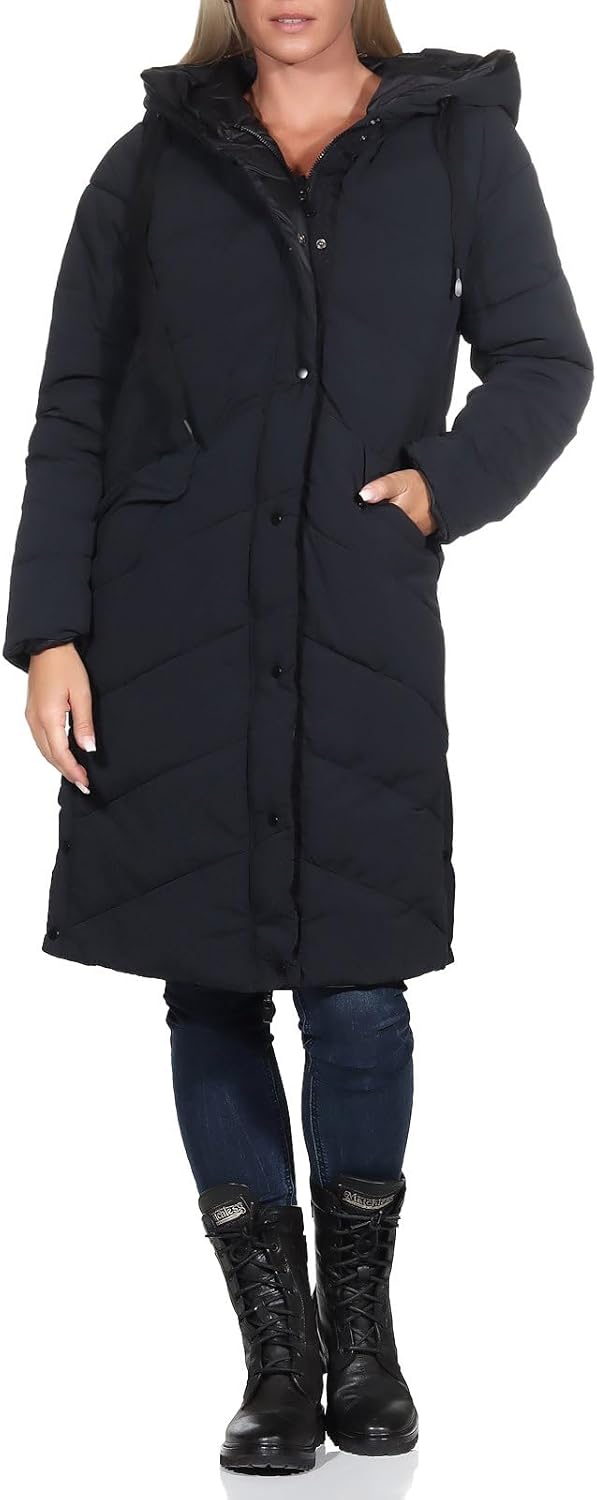 Hailys Damen Steppmantel Ca44rlotta mit Kapuze M Schwarz, M Schwarz