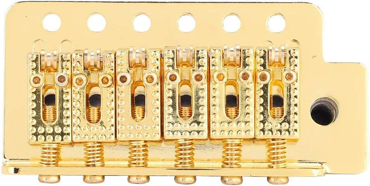 Single Tremolo Bridge Gitarren-Tremolo-System mit Roller E-Gitarren-Zubehör für ST-Gitarre(Gold), Go