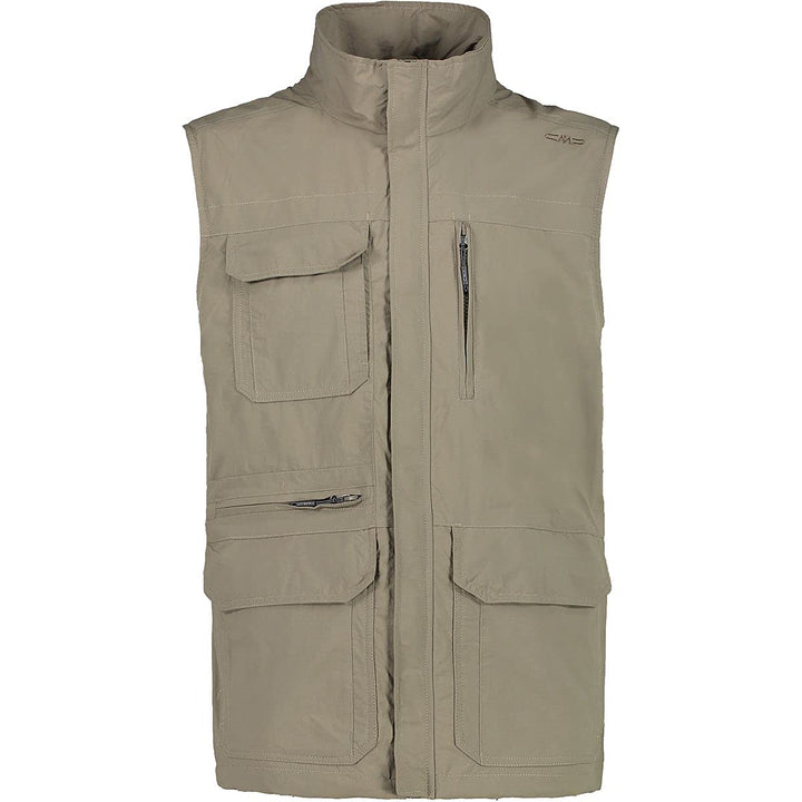 CMP Herren Gilet in Nylon Traspirante Con Spaziose Tasche Weste 50 Holz, 50 Holz