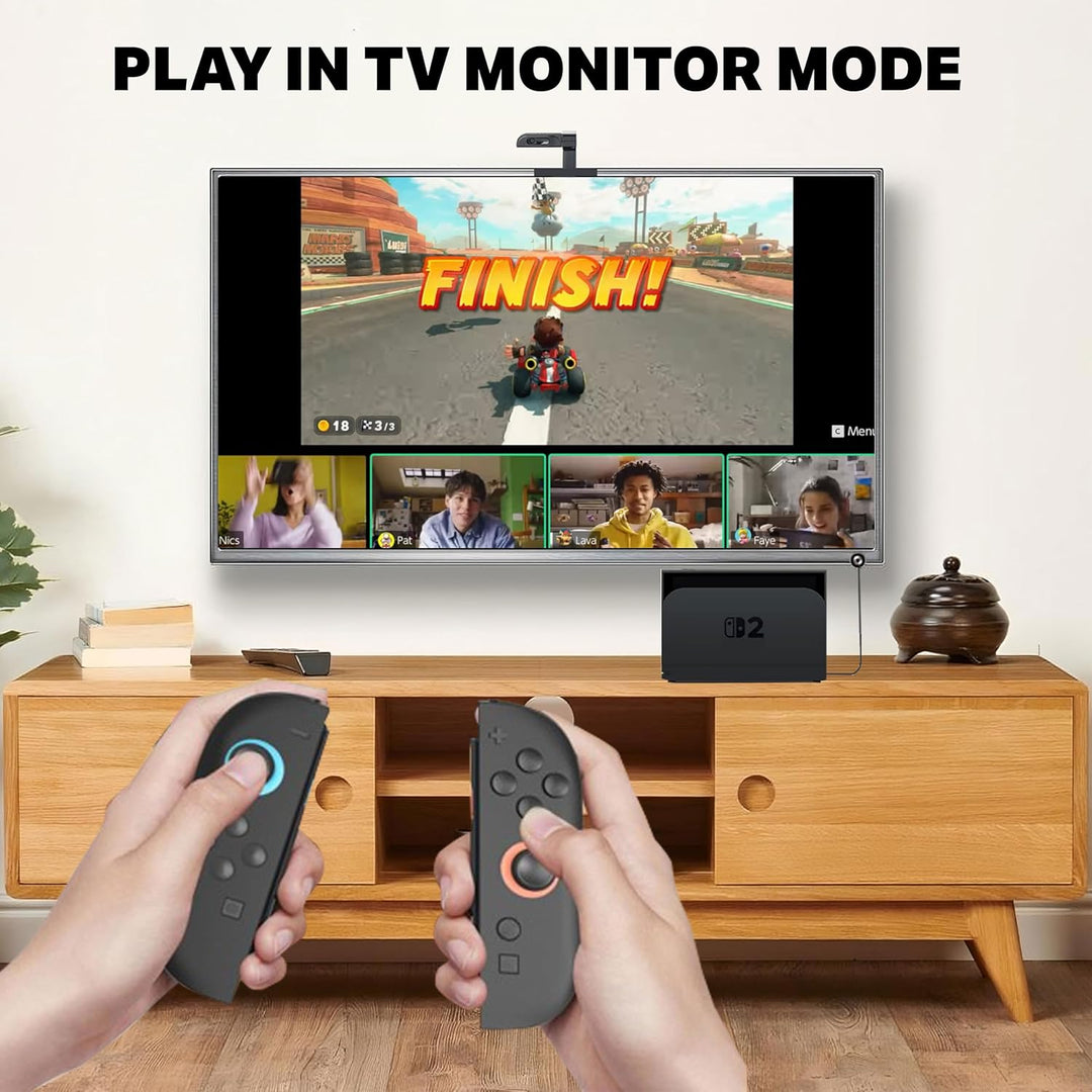 NITHO 1080P Full HD Webcam Kompatibel mit Switch 2, USB-C Kamera für Video-Chat und kompatible Spiel