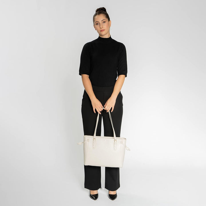 Lazarotti Bologna Leder Shopper Tasche Damen | Tote Bag mit seitlichen Kordelzügen | XL Schultertasc