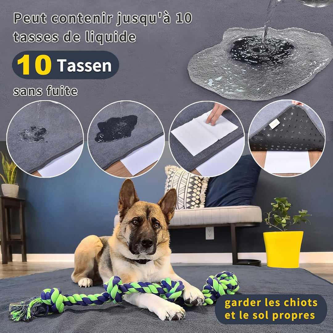 Welpenunterlagen Waschbar, 2er Schnell Absorbierend Puppy Pads 122x122 cm | Auslaufsichere, Rutschfe