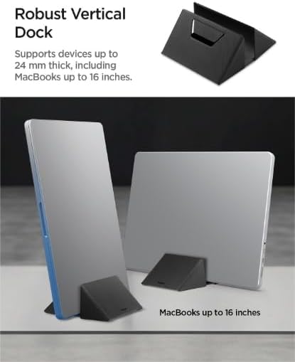 Spigen Slim Fold Laptop Ständer &Vertikal Dock, Ergonomischer, Ultraflacher und Tragbarer Notebook-S