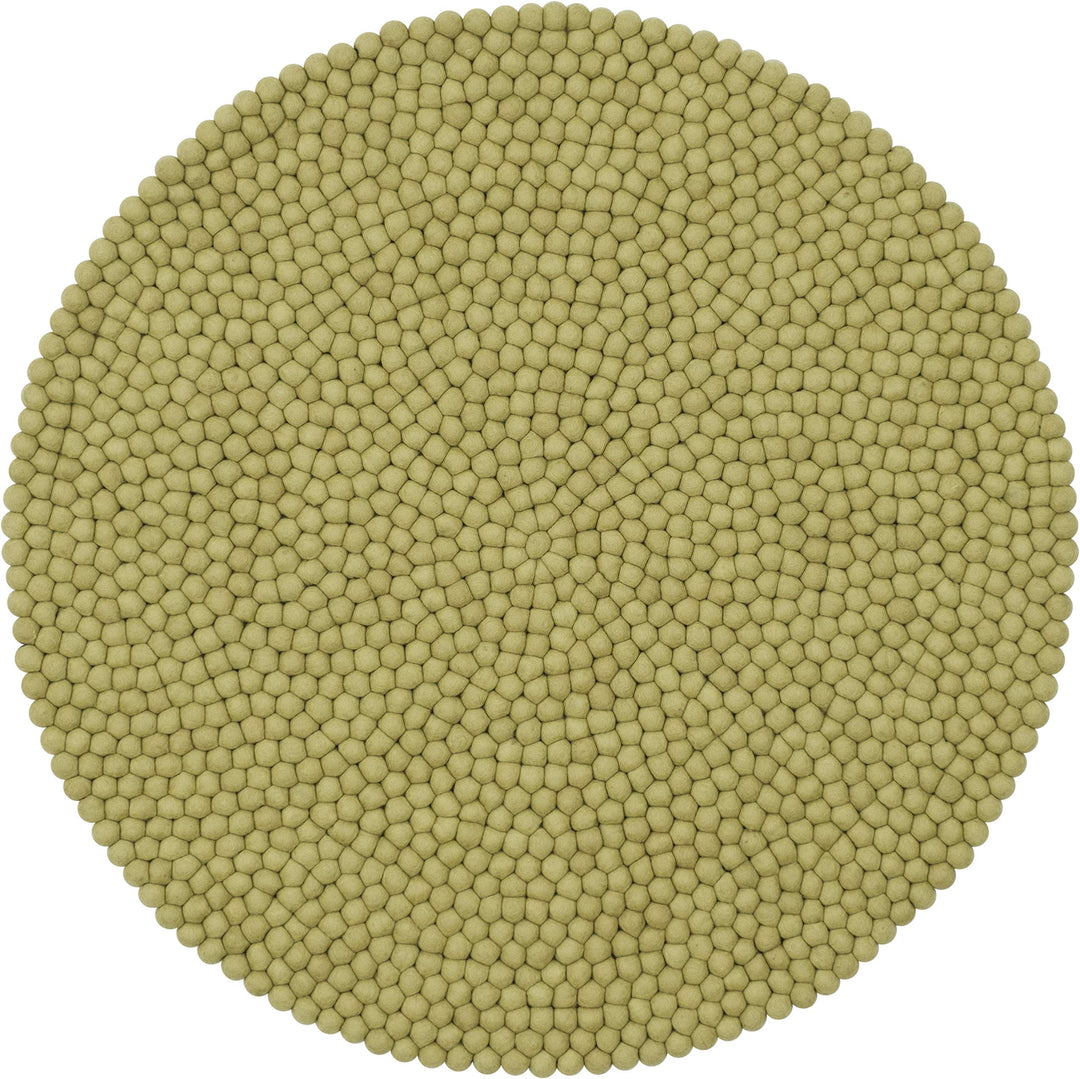 myfelt Pitt Filzkugelteppich — Ø 50 cm, ideal für Schlaf-, Wohn-, Kinderzimmer, Flur & Bad 50cm Ø He