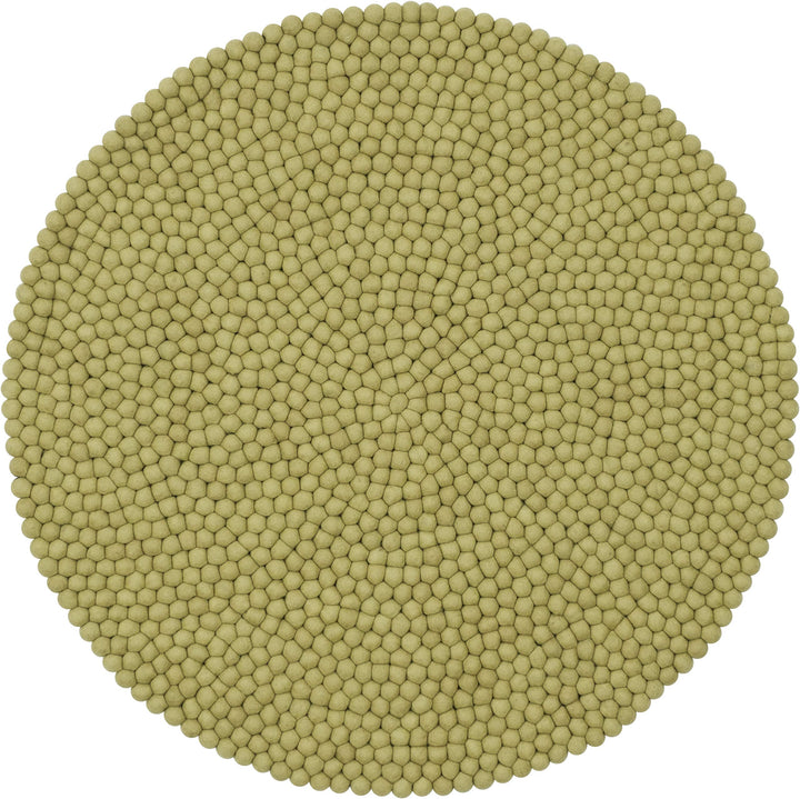 myfelt Pitt Filzkugelteppich — Ø 50 cm, ideal für Schlaf-, Wohn-, Kinderzimmer, Flur & Bad 50cm Ø He