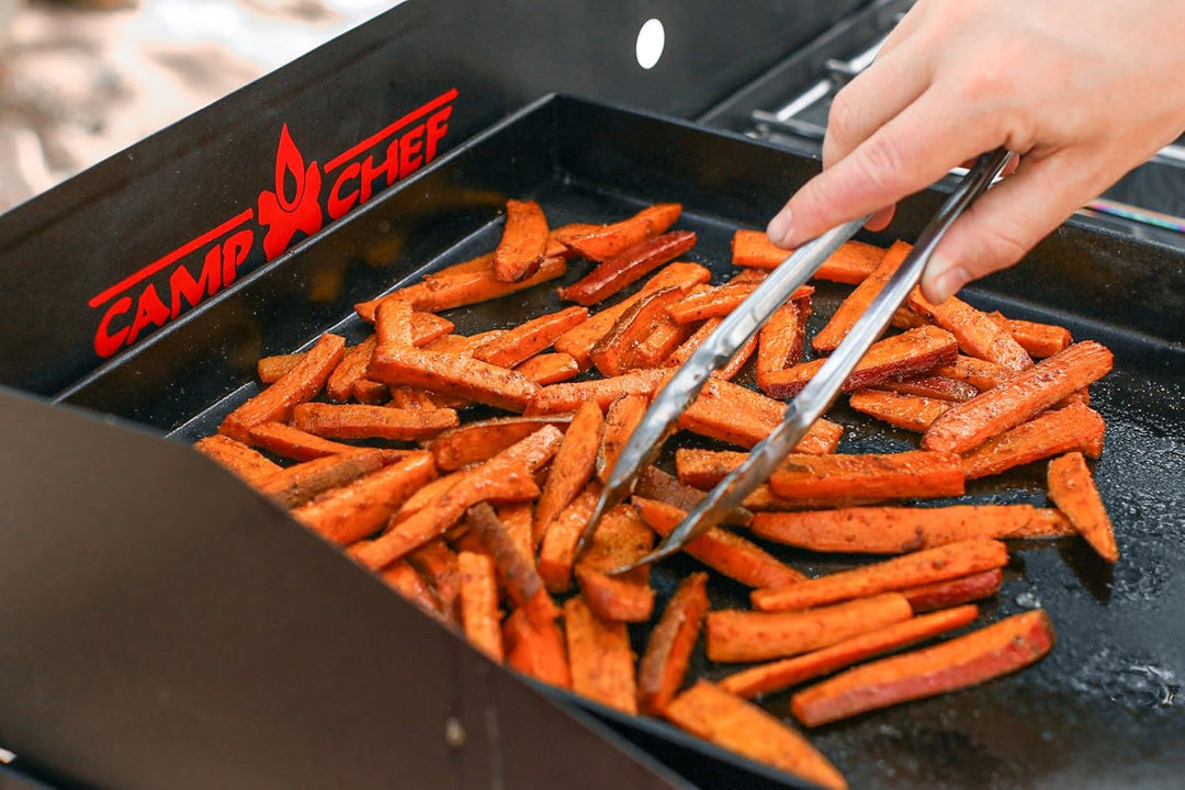 Camp Chef SG30 Professionelle Stahl-Bratpfanne mit flacher Oberseite, vorbehandelt – passend für all