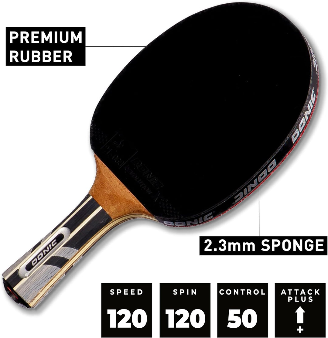 Donic-Schildkröt Carbon Tischtennisschläger Waldner 5000, ITTF Belag, 751805