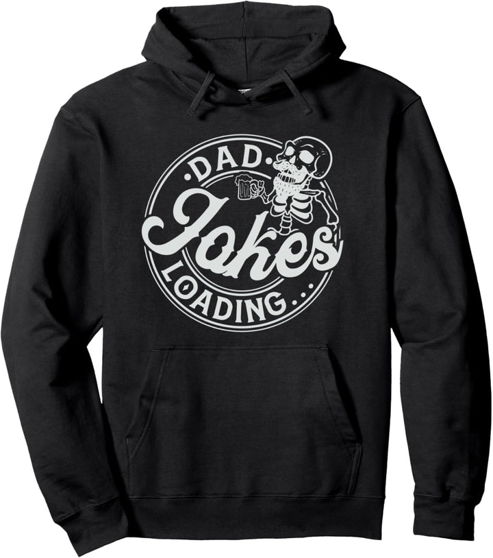 Dad Jokes Loading Sarcasm Adulting Christmas 2023 Gifts Pullover Hoodie