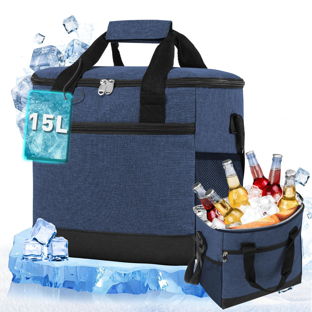 Kühltasche Wählbare Kapazität 15L, Thermotasche Picknicktasche Gross Isolierte Lunchtasche,Kühltasch