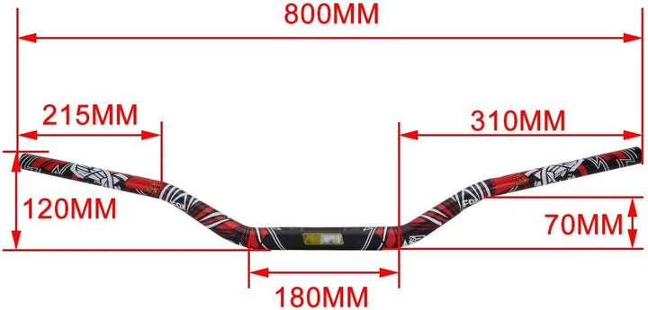 Motorrad Lenker 28mm Zoll 1 1/8 Fat Bar + Dirt Bike Griffe + Lenkerpolster + Lenker Riser für CR CRF