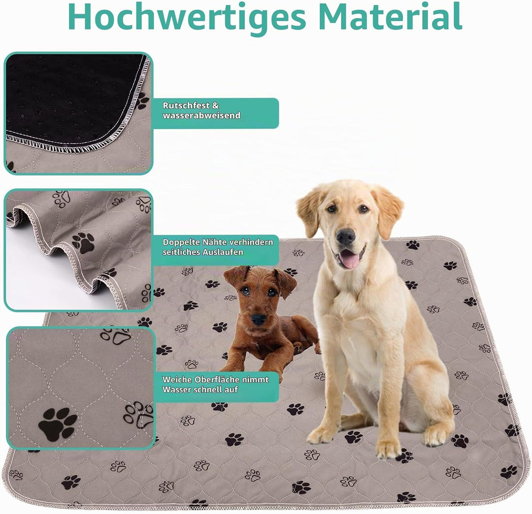 2 Stück 90*80cm Welpenunterlagen Waschbar, Wiederverwendbare Trainingsunterlagen für Hunde, rutschfe