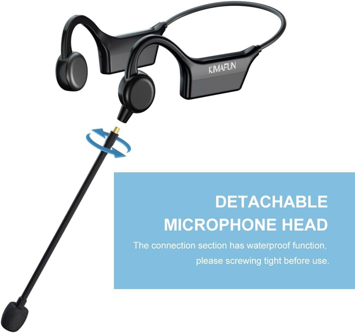 KIMAFUN Drahtloses Fitness Headset Mikrofon 2.4G, IP67 Wasserdichtes Schweissfestes Kabelloses Mikro