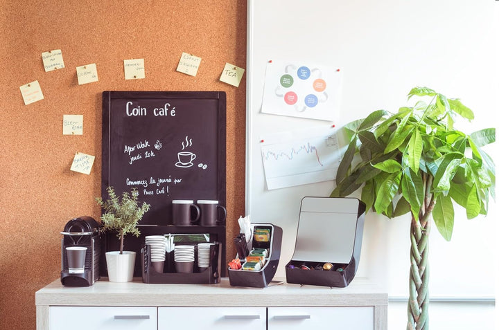 ALBA Spender Universal-Kaffeepads Aluminium Grau Metall und schwarz, Aluminium, Gris métal et Noir,