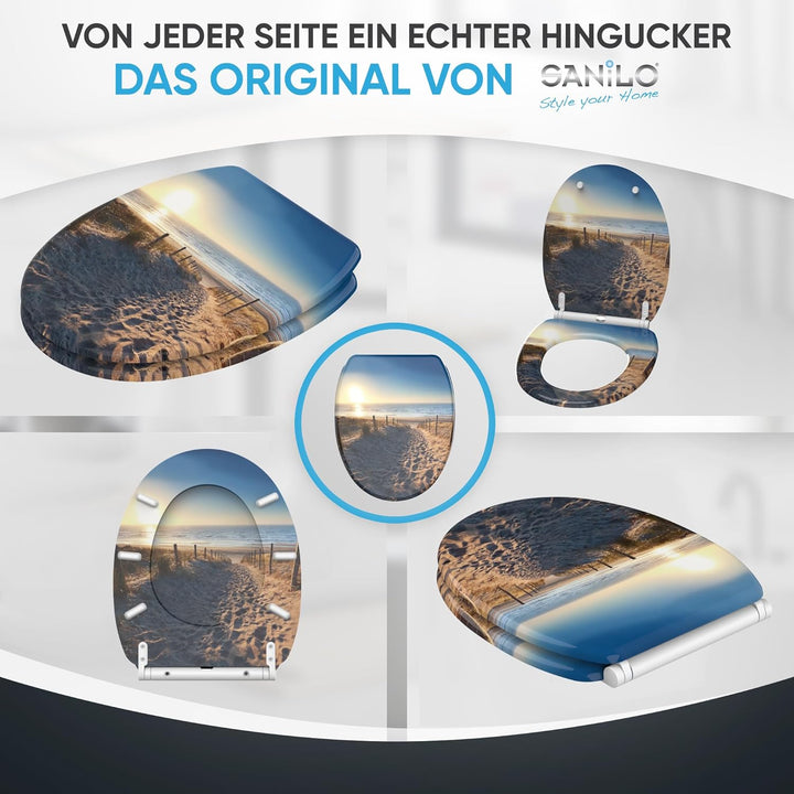 Sanilo WC Sitz mit Absenkautomatik, viele neue Toilettendeckel zur Auswahl, hochwertige Oberfläche,