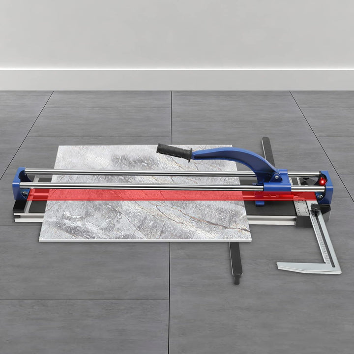 Manuelle Fliesenschneidmaschine mit Transportgriff und Laufräder 800mm Fliesenschneider Doppelschien