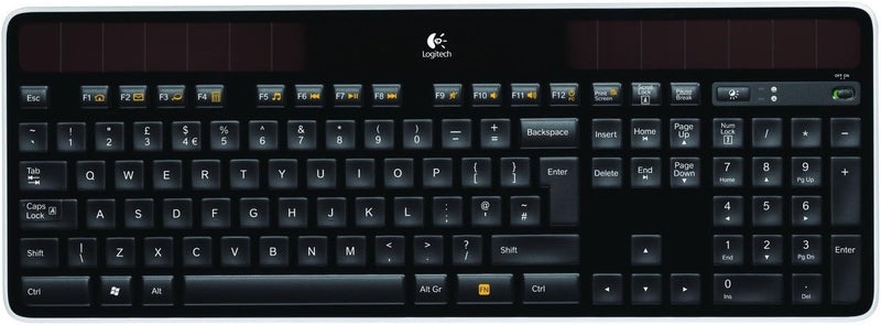 Logitech K750 Kabellose Solar Tastatur für Windows, 2,4 GHz kabellos mit USB-Unifying-Empfänger, Ult