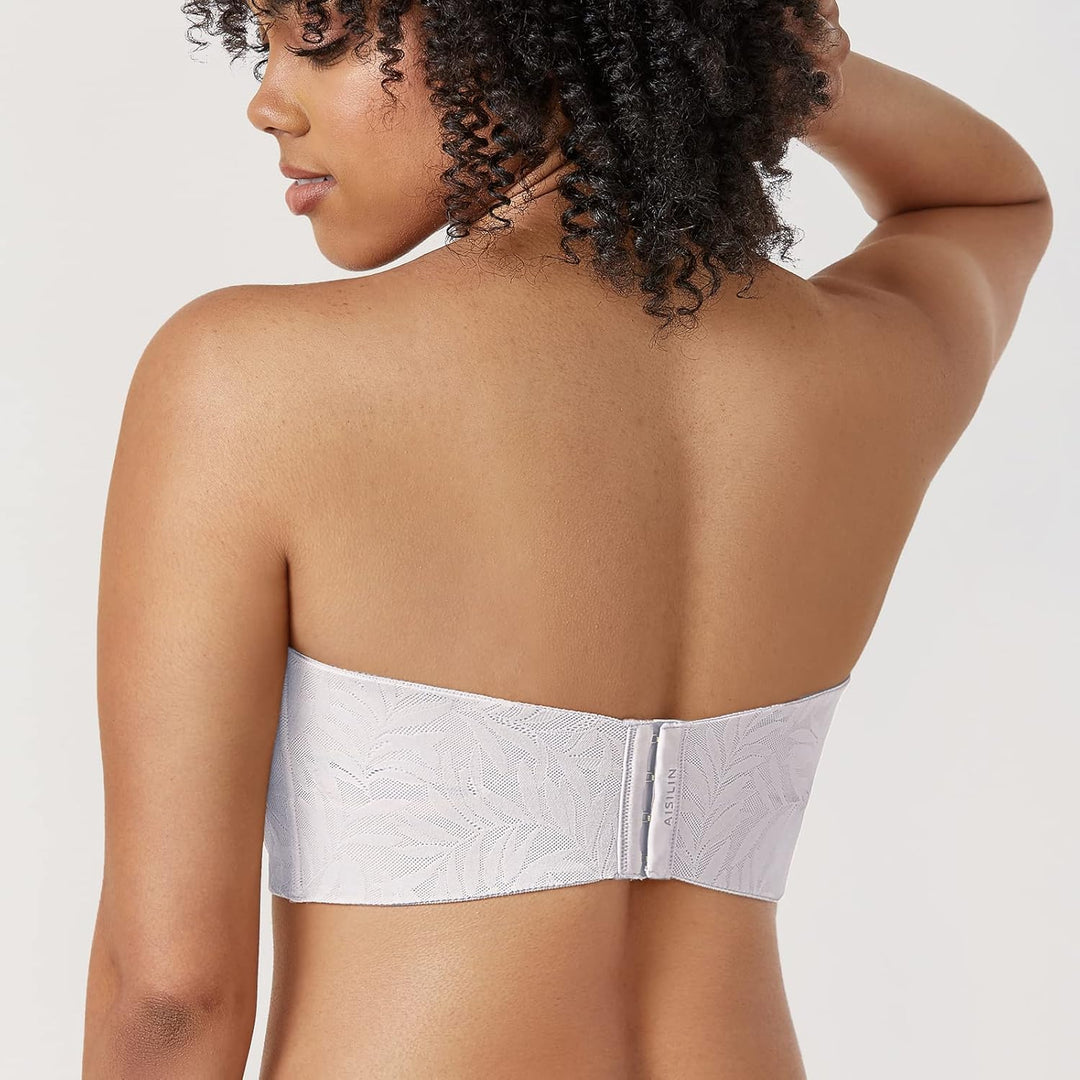 AISILIN Damen Trägerloser BH Grosse Grössen Minimizer Bandeau BH mit Bügel Spitze Multiway Ungefütte