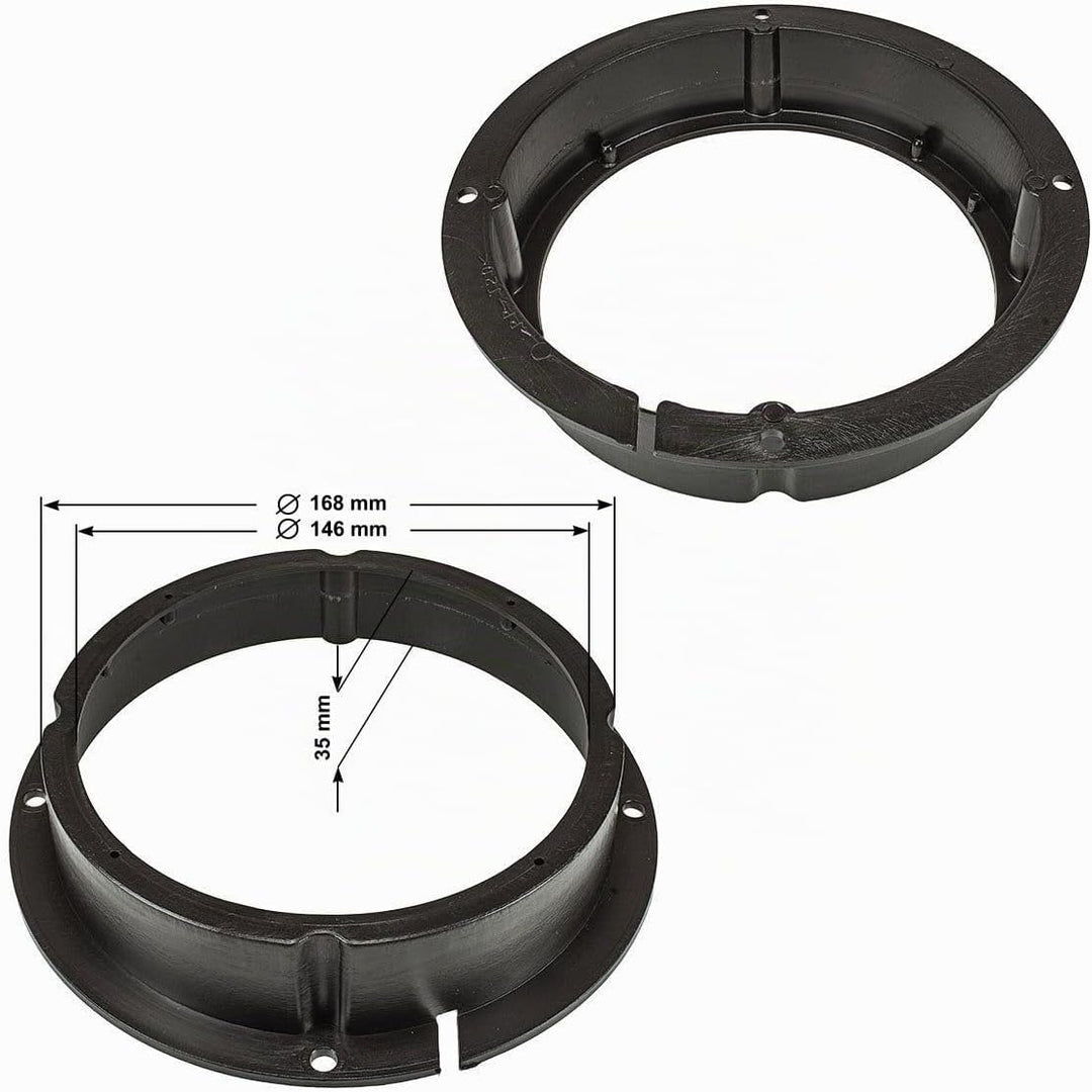 tomzz Audio 2825-000 Lautsprecherringe Adapter Halterungen kompatibel mit Kia NIRO Carnival Sportage